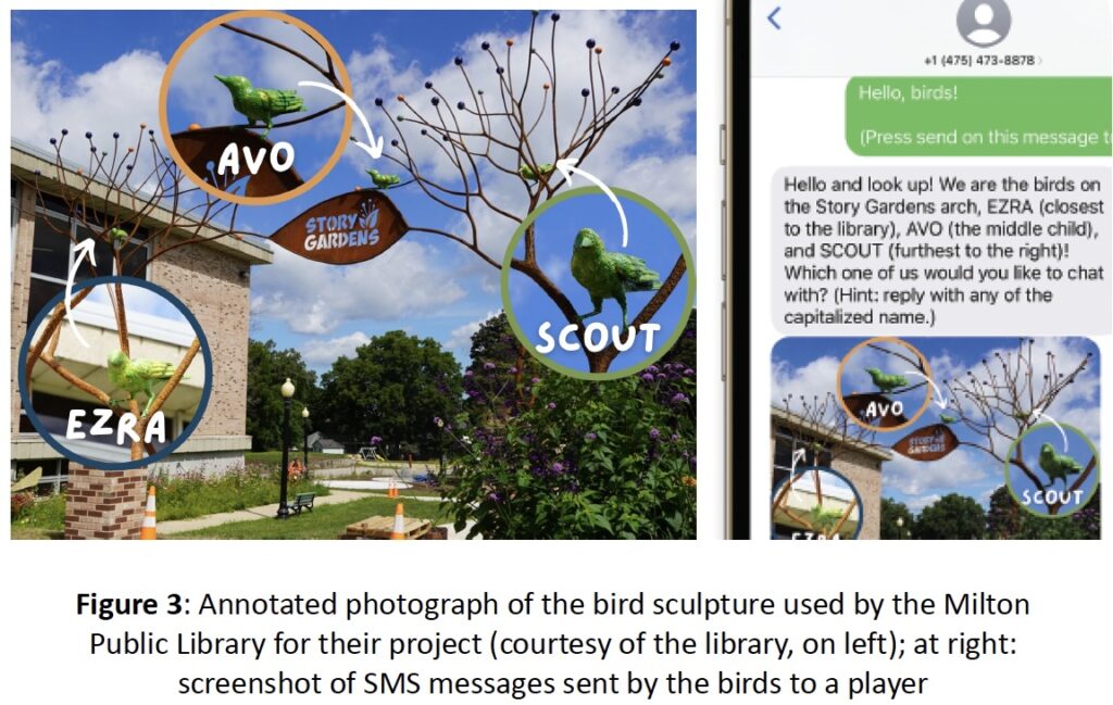 figure 3: bird sculpture used by the milton public library