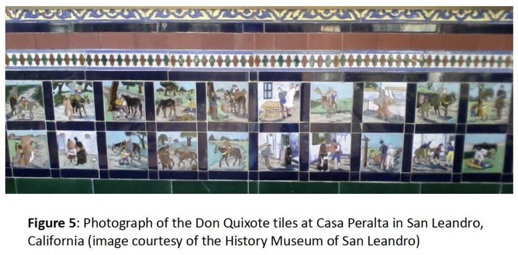 figure 5: photograph of the Don Quixote tiles in California
